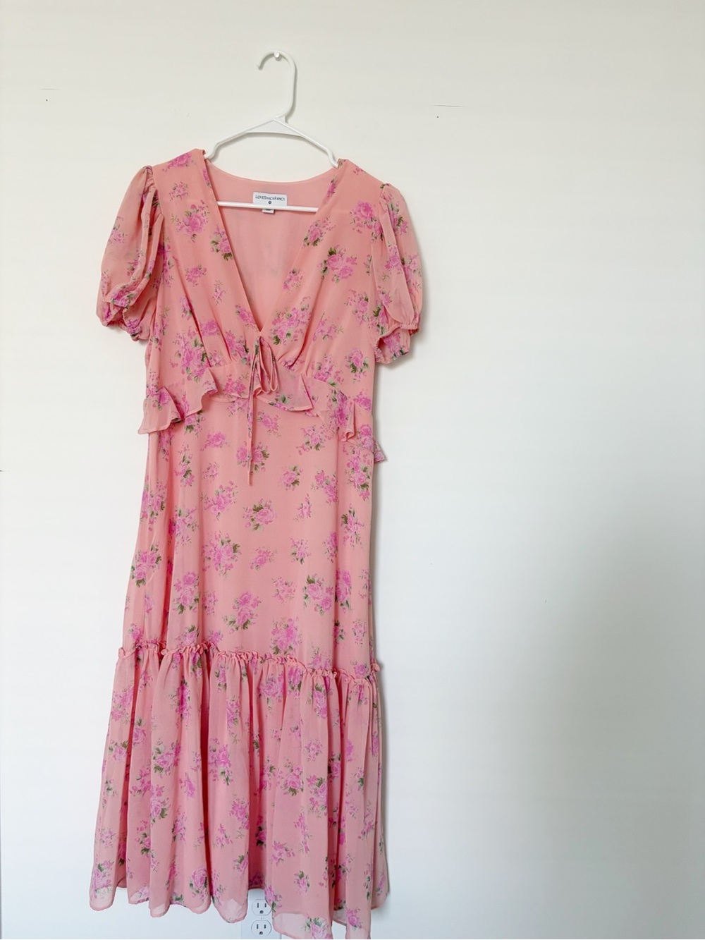 LoveShackFancy Target Pink Floral Maxi Dress Size 10